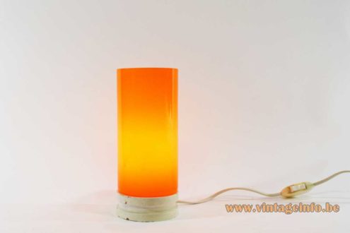 Orange Glass Tube Table Lamp 1