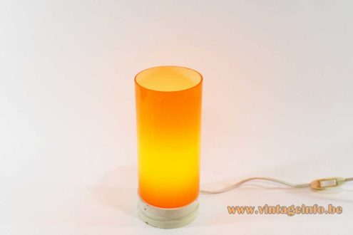 Orange Glass Tube Table Lamp 2