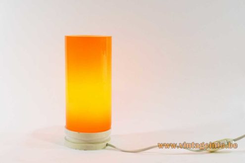 Orange Glass Tube Table Lamp 4