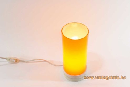 Orange Glass Tube Table Lamp 6