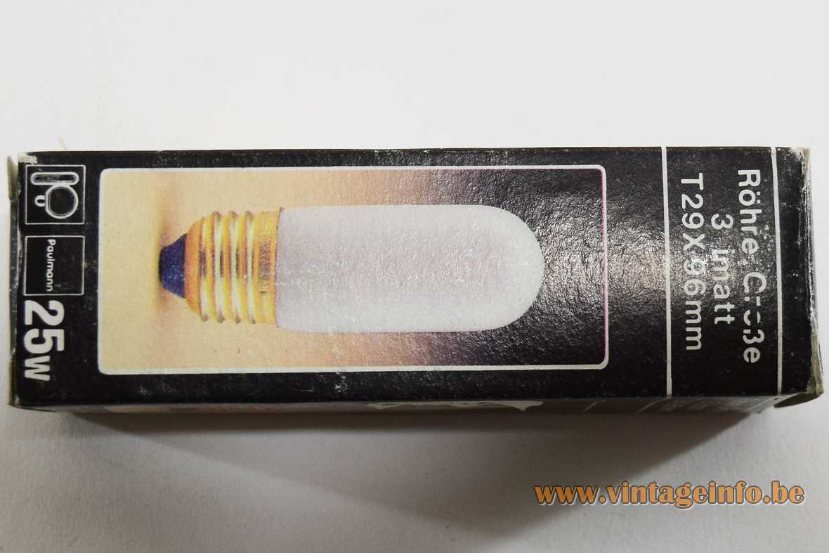1950s Candle Wall Lamp - Paulmann 25 Watt Incandescent Tubular Light Bulb