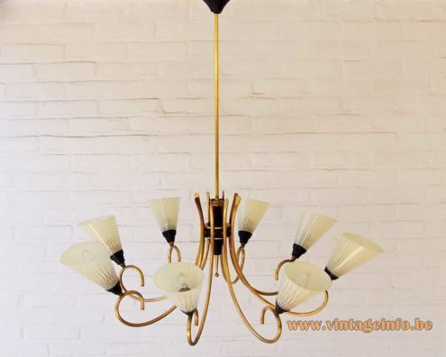 1950s 8 Light Spider Chandelier 2