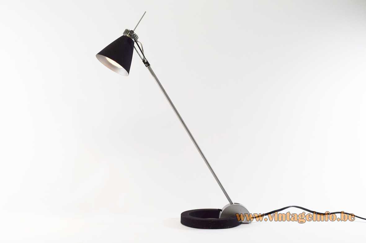 Cast iron circle desk lamp model 1234/21 GU10 socket 50 watt 2000s Massive Lighting Belgium silver colour