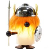Olaf the viking table lamp Old Timer Ferrari OTF Italy acrylic tube plastic orange hair chrome 1960s 1970s MCM