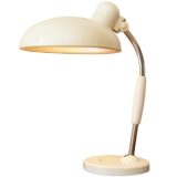 Christian Dell Koranda desk lamp 1933 design white metal base & lampshade chrome rod 1960s 1970s Austria