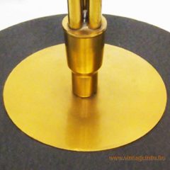 Fibreglass Triple Rocket Floor Lamp – Dame & Co, Neheim, Germany – Base Fibreglass triple rocket floor lamp round black base brass disc & rods 1950s 1960s Dame & Co Neheim Germany