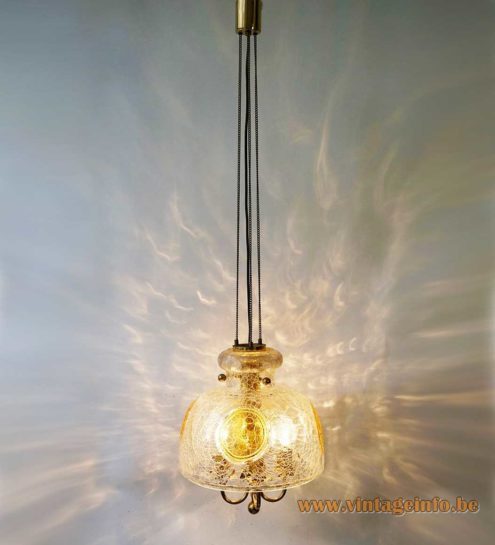 Glashütte Limburg Crackle Glass Chandelier 3