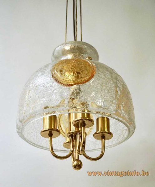 Glashütte Limburg Crackle Glass Chandelier 4