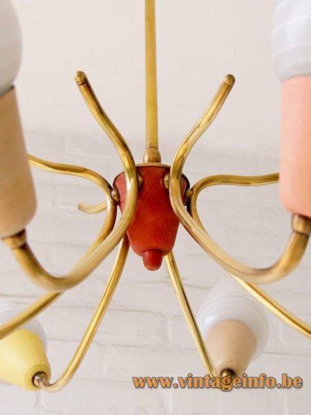 1950s Multi Colour Spider Chandelier 3