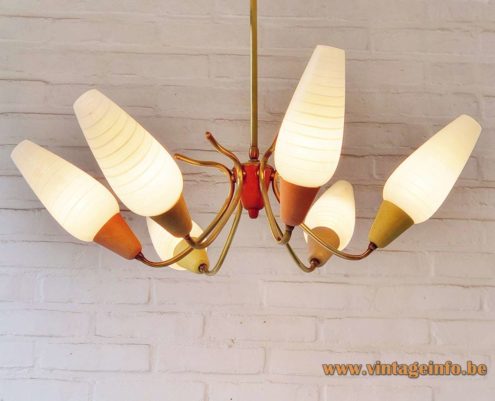 1950s Multi Colour Spider Chandelier 4