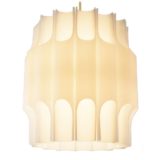 Harvey Guzzini Teulada pendant lamp white acrylic Perspex organ pipe tubes lampshade 1960s 1970s Italy
