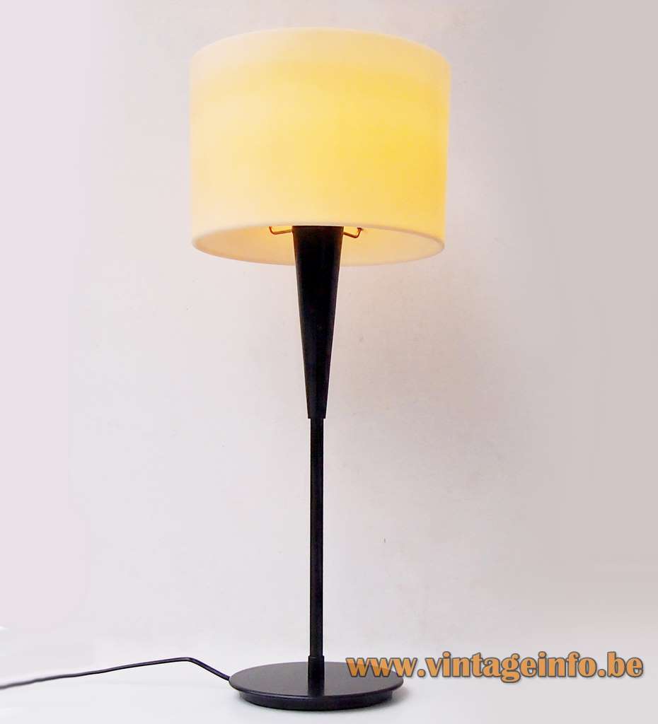 Lumina Duo table lamp design: Luciano Balestrini Paola Longhi metal base opal glass lampshade 1990s 2000s