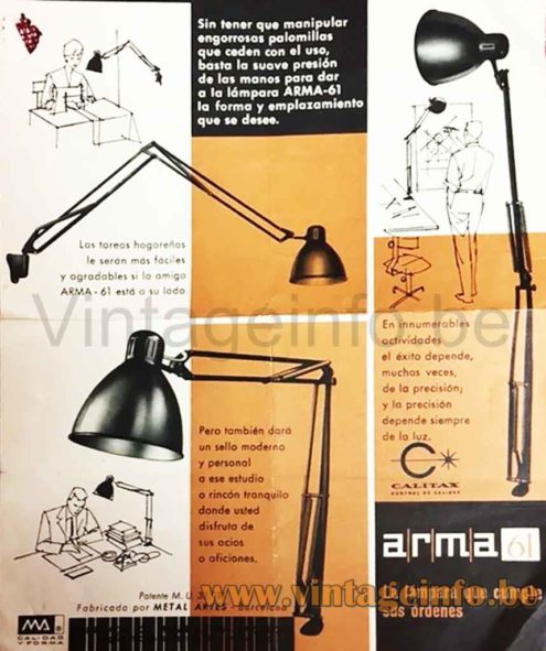 Metalarte Arma Architect Clamp Lamp Catalogue Picture