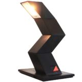 Zig Zag desk lamp black plastic adjustable light 1984 design: Shui Chan Massive E-Lite Z-lite 1980s