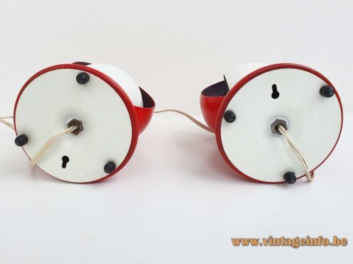 1960s Eclipse Table Lamps Bottom