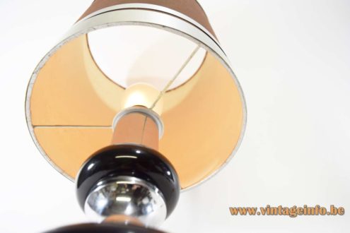 1970s Chrome Black Table Lamp 5
