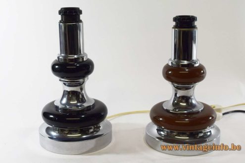 1970s Chrome Black Table Lamp 7