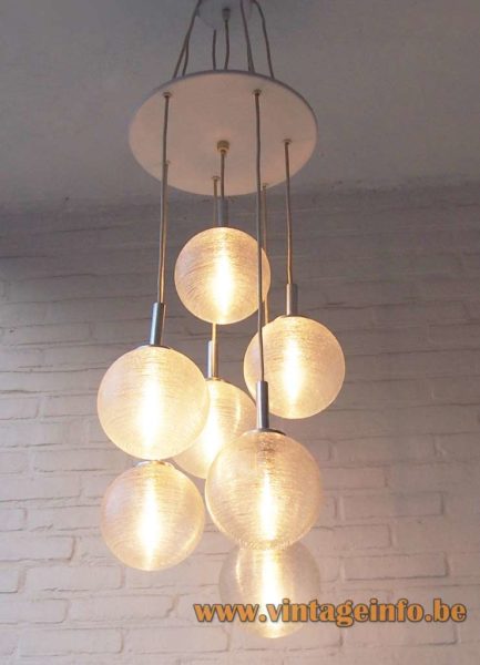 Doria 7 Glass Globes Cascading Chandelier 2