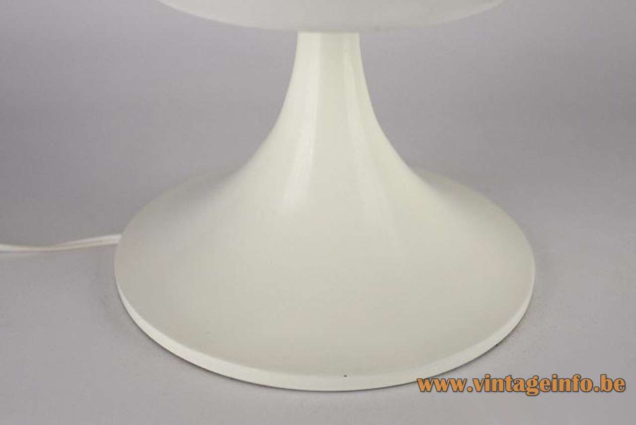 Joan Antoni Blanc globe table lamp white round base opal glass sphere Tramo 1960s 1970s Spain 