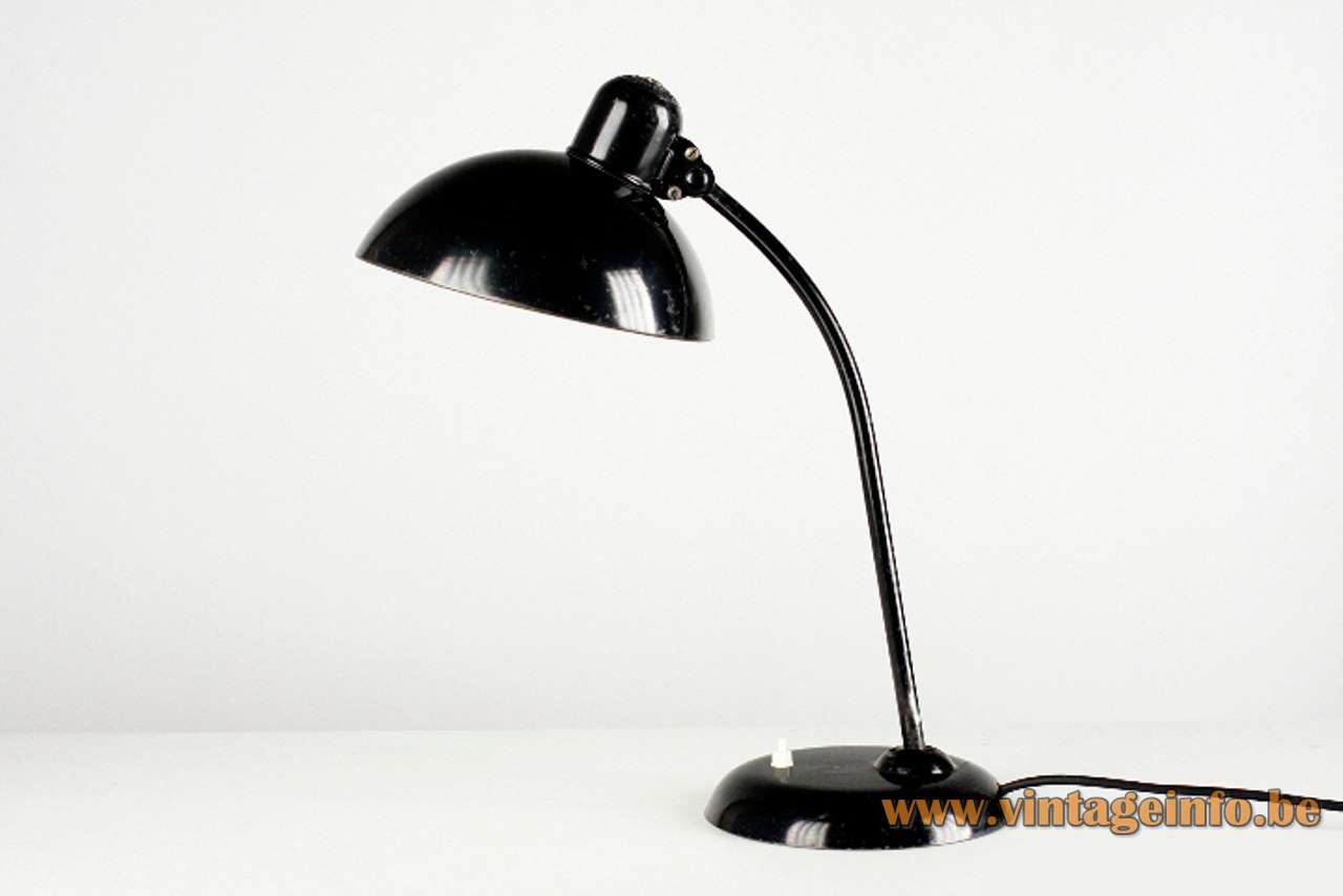 Kaiser Idell Desk Lamp 6556 design: Christian Dell black metal work light 1930s Bauhaus Germany 