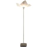 Mario Bellini Area 50 floor lamp 1974 design square grey base textile lampshade 1970s Artemide Italy