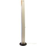 Megaron style floor lamp Artemide design: Gianfranco Frattini black base white elongated angular light 1970s 1980s