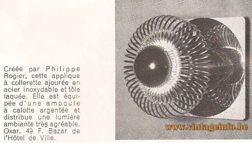 Philippe Rogier Oxar Wall Lamp - Catalogue Picture