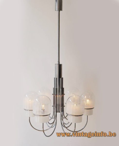 Sciolari Chrome Misty Glass Chandelier 2