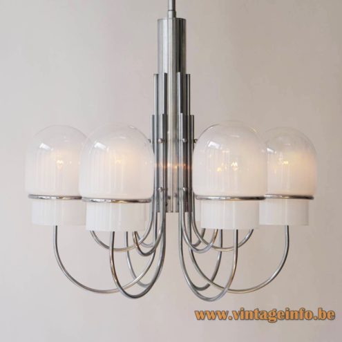 Sciolari Chrome Misty Glass Chandelier 3