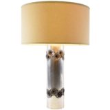 Aluclair aluminium table lamp design: Willy Luyckx burned metal tube brutalist cylinder 1960s 1970s Belgium