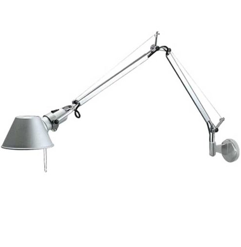 Artemide Tolomeo wall lamp grey silver metal 1987 Design: Giancarlo Fassina & Michele de Lucchi 1980s 1990s