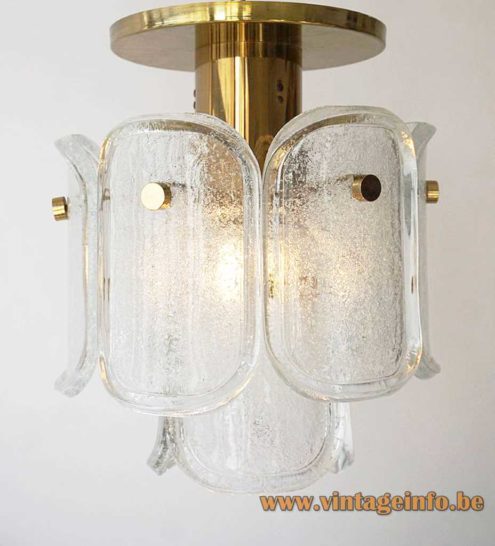 Glashütte Limburg Melting Ice Glass Flush Mount 1