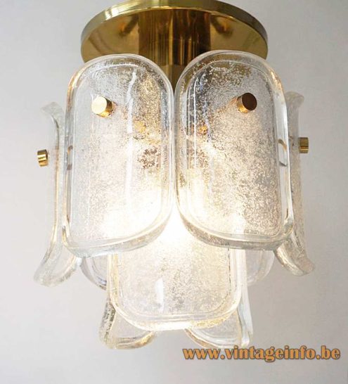 Glashütte Limburg Melting Ice Glass Flush Mount 6