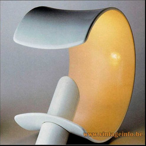 Goebel arc table lamp in white porcelain 1980s design: Rolf Krüger