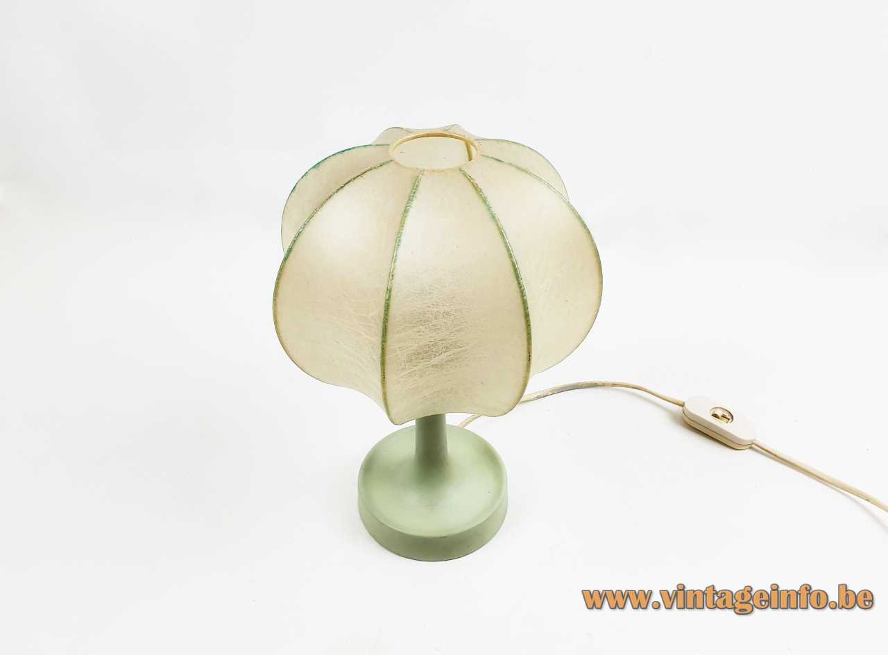 Goldkant Leuchten Garbo table lamp Cocoon plastic globe lampshade FLOS Achille Castiglioni 1960s 1970s Germany