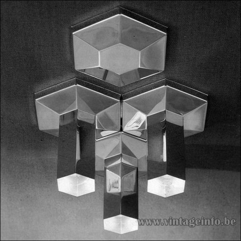 Heinz Neuhaus Hexagon Wall Lamps Or Flush Mounts - Design Rolf Krüger