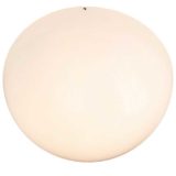 Metalarte acrylic round flush mount or wall lamp white half round plastic lampshade 1970s Barcelona Spain