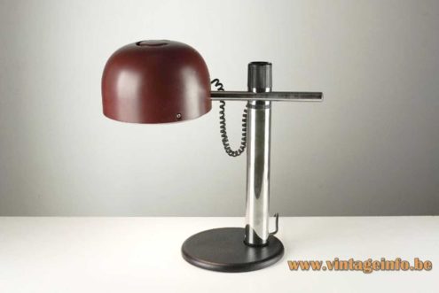 Metalarte Maroon Desk Lamp 1