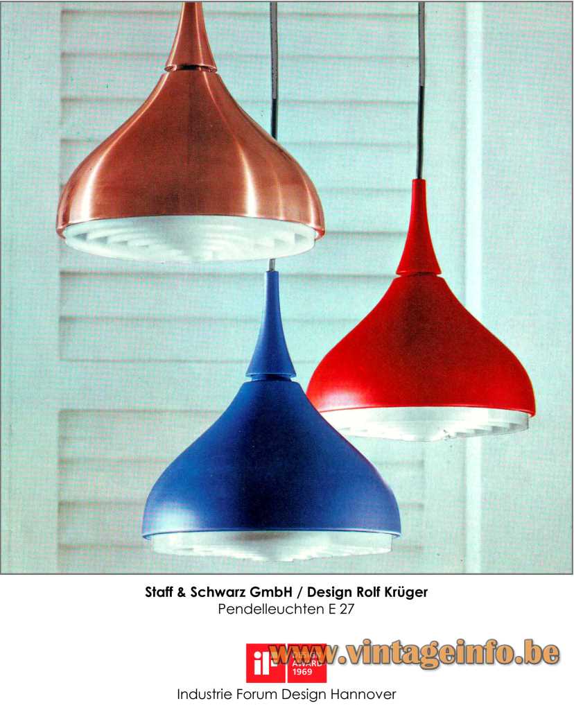 Staff Pendant Lamp - Designer: Rolf Krüger - 1969