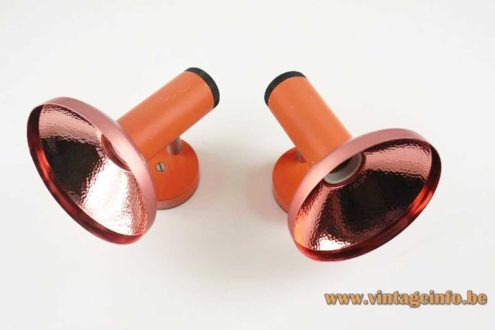 1970s Philips Orange Wall Spotlight 6