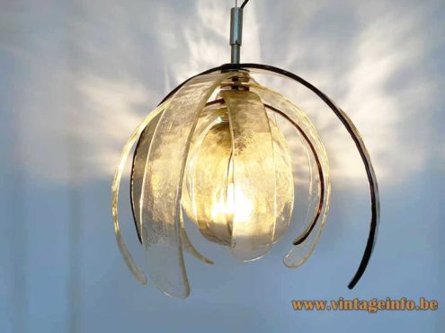 Carlo Nason Artichoke Pendant Lamp AV Mazzega Pendant Lamp Murano Glass 1