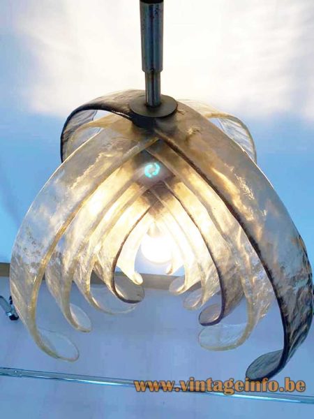 Carlo Nason Artichoke Pendant Lamp AV Mazzega Pendant Lamp Murano Glass 4