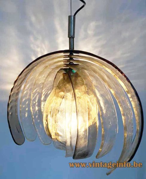 Carlo Nason Artichoke Pendant Lamp AV Mazzega Pendant Lamp Murano Glass 5