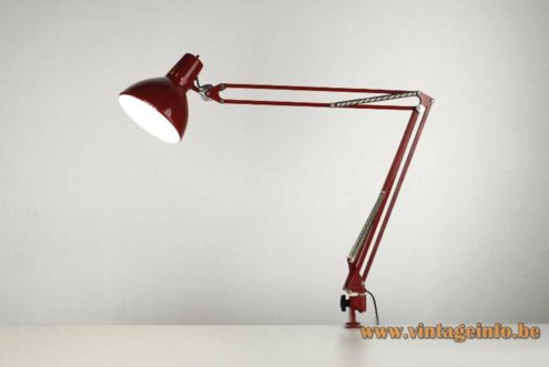 Fase Architect Clamp Lamp Maroon Red Madrid Spain 1