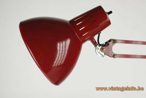 Fase Architect Clamp Lamp Maroon Red Madrid Spain 2