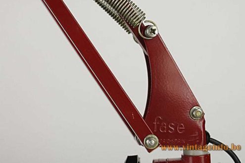 Fase Architect Clamp Lamp Maroon Red Madrid Spain 5