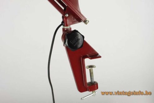 Fase Architect Clamp Lamp Maroon Red Madrid Spain 6