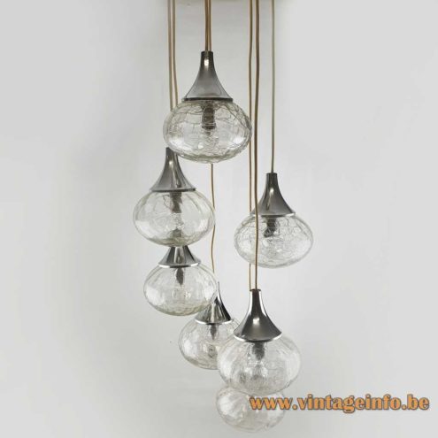 Hustadt Crackle Glass Globes Cascade Chandelier 1