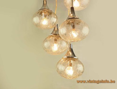 Hustadt Crackle Glass Globes Cascade Chandelier 6