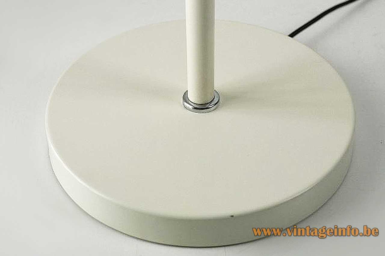 Metalarte acrylic reading floor lamp white round metal base 1970s Spain